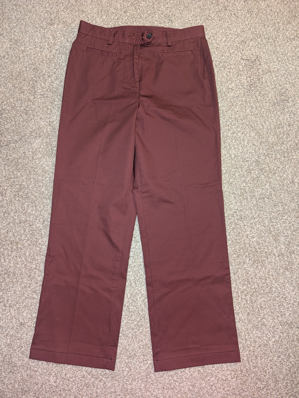 Lands End Women's maroon Like New 10 Midrise Dress Pants